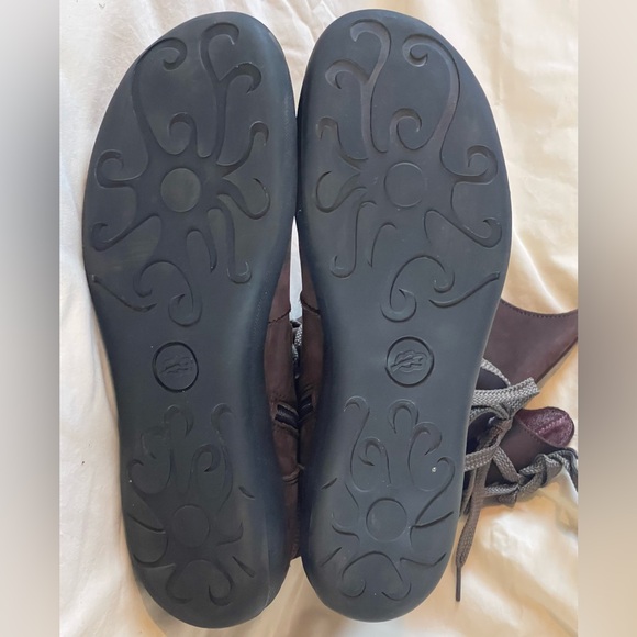 Loints of Holland size 41 leather Wave Lace up Mid- Calf Zip up Festi boho boots - Picture 8 of 8